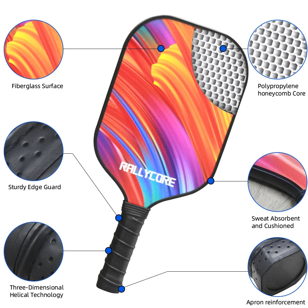 Fiberglass Paddle Set with Balls & Bag