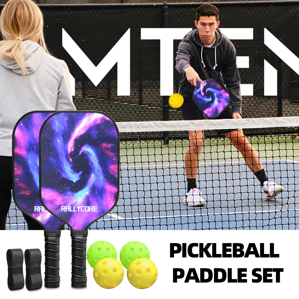Honeycomb Paddle Set with Balls & Bag