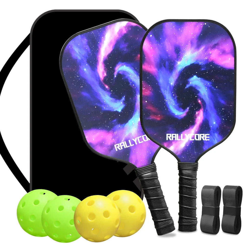 Honeycomb Paddle Set with Balls & Bag