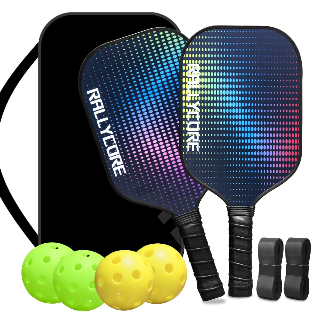 Honeycomb Paddle Set with Balls & Bag