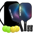 Honeycomb Paddle Set with Balls & Bag