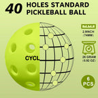 Pickleball Balls with Bag (6 Pack)