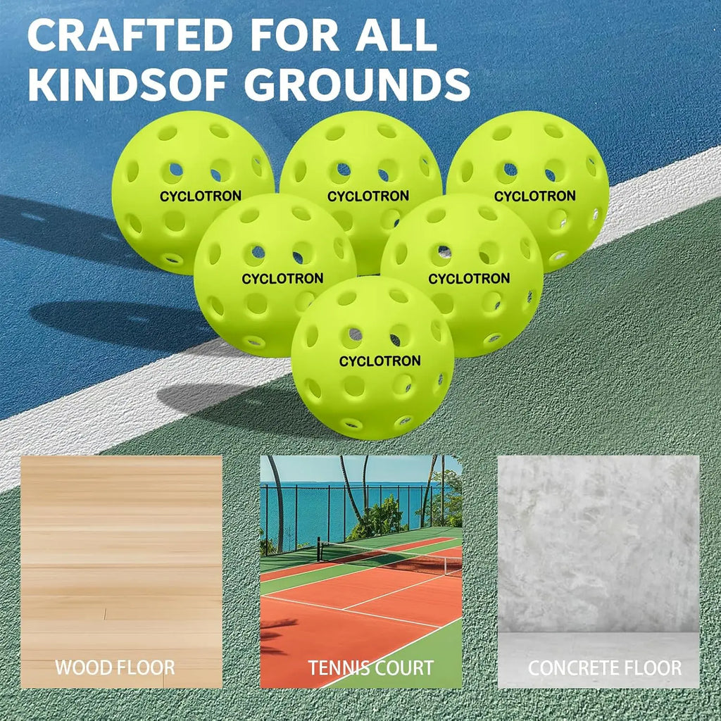 Pickleball Balls with Bag (6 Pack)