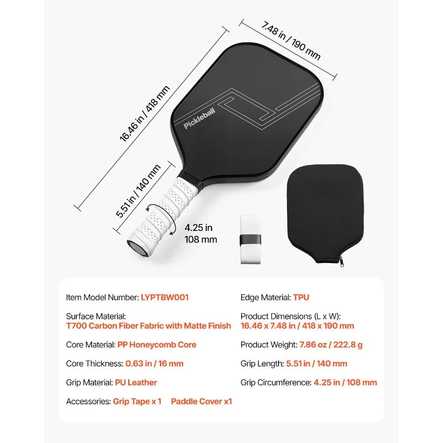 T700 Carbon Fiber Paddle (Black)
