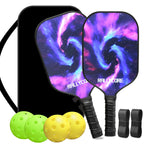 Honeycomb Paddle Set with Balls & Bag