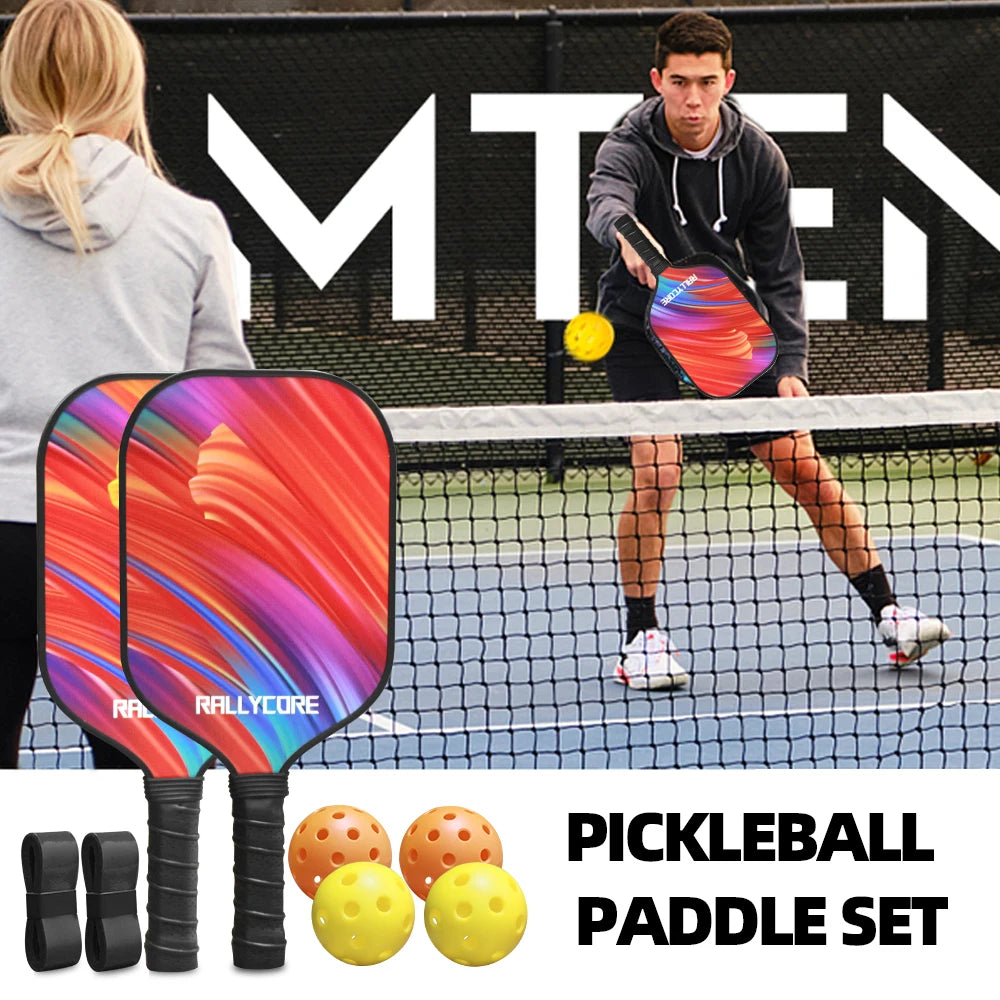 Fiberglass Paddle Set with Balls & Bag