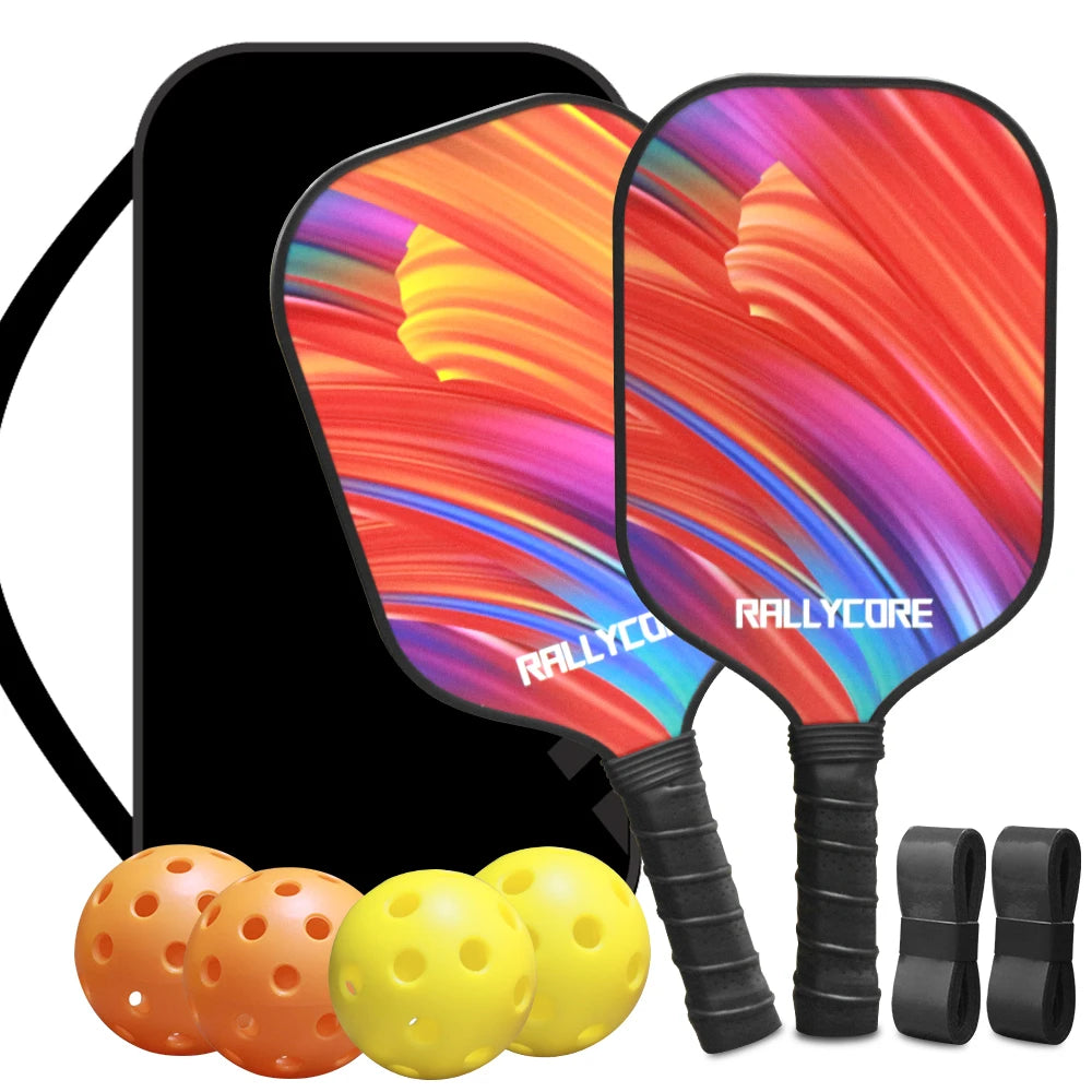 Honeycomb Paddle Set with Balls & Bag