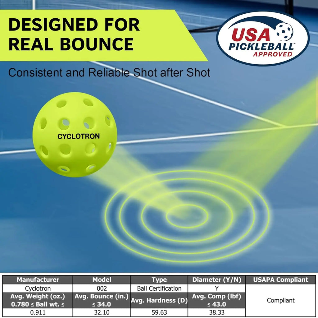Pickleball Balls with Bag (6 Pack)