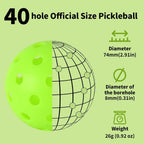 Outdoor Pickleball Balls (40 Hole)