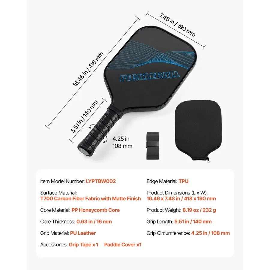 T700 Carbon Fiber Paddle (Blue)