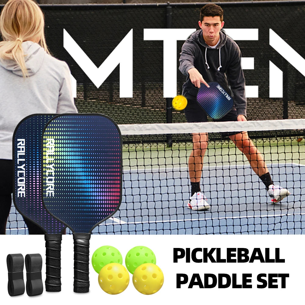 Fiberglass Pickleball Paddle Set (2 Pack)